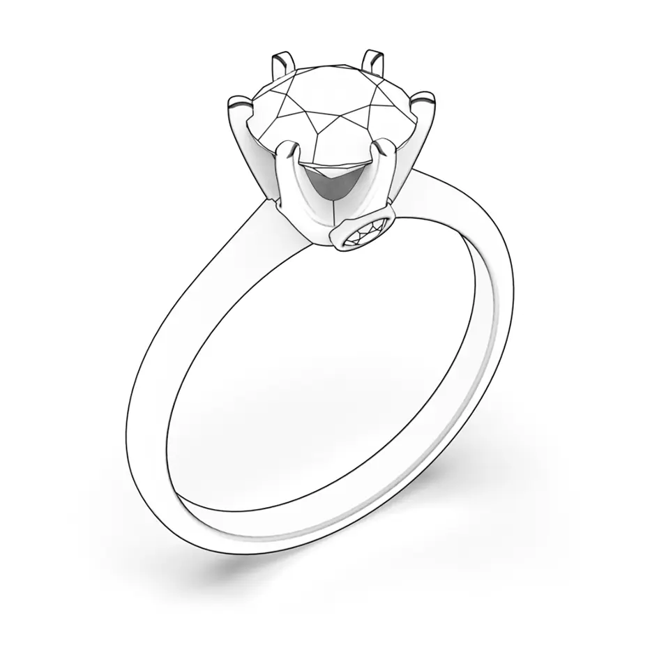 The Journey Collection | Solitaire Engagement Ring: white gold, diamond